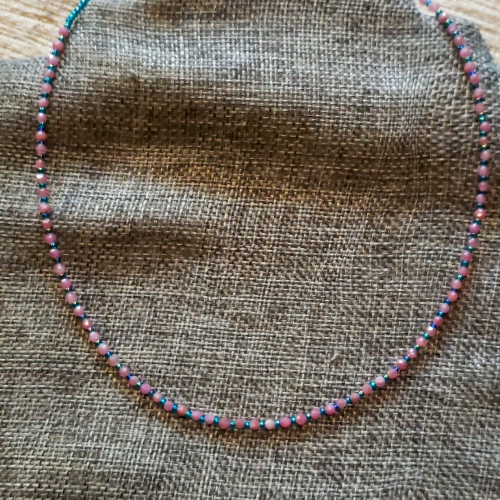 Ruby natural ruby choker necklace/925 sterling silver